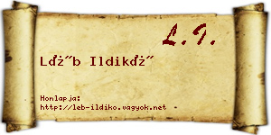 Léb Ildikó névjegykártya